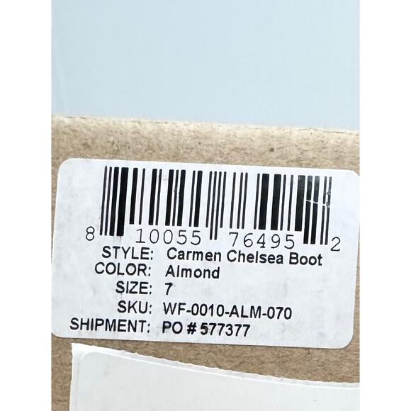 NISOLO Carmen Chelsea Boot Almond Leather Women’s Size 7 New in Box  Sustainable - Picture 14 of 14